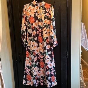 Empire waist maxi dress. Floral. SHEIN.